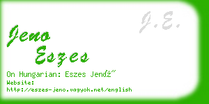 jeno eszes business card
